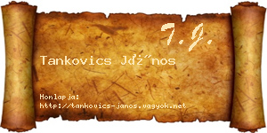 Tankovics János névjegykártya