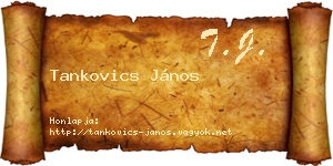 Tankovics János névjegykártya